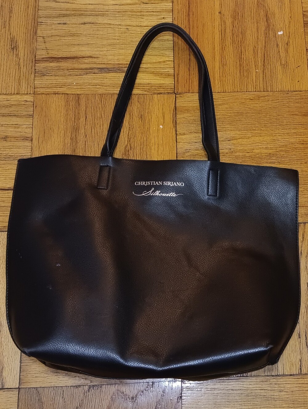 Christian Siriano Sleek Black Tote with Logo Accent - Picture 2 of 9